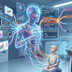 A representation of a generative ai triaging a child's difficult cancer case.